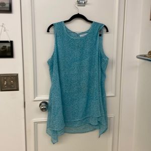 Teal checkered blouse